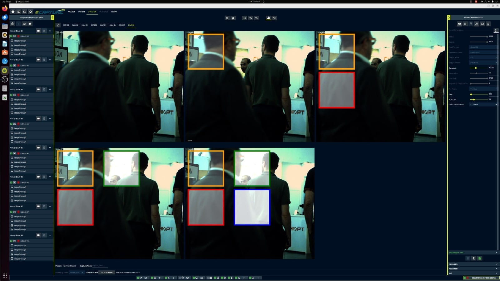 FlexProc and FlexTrans are built into eCapture Pro Vision Software to act as an "air traffic controller" for the capture, processing, transfer and storage of high-speed, high-resolution imaging data.