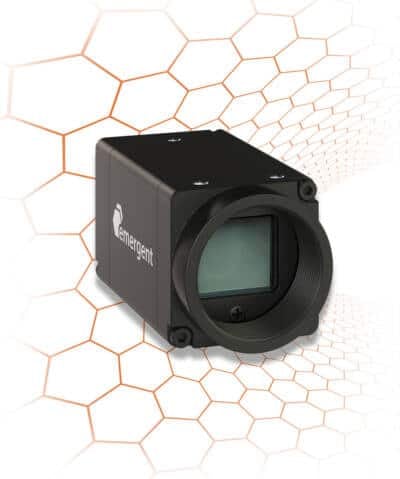 10GigE Cameras in the EROS Series. EROS is a 10GigE industrial camera with 29 x 29mm dimensions and power consumption of 3W SFP+ / 4W RJ45 without PoE / 4.8W RJ45 PoE.